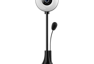 Live Cameras 4k video camera LED fill light webcam computer suitable for video chat and teleconferencing online webcam camera