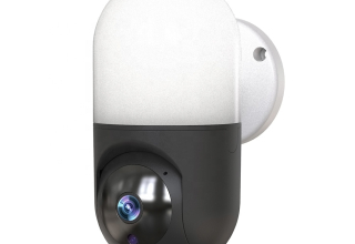 Black Wall Lamp Camera Wifi HD1080P Ptz Rotation Home Motion  Courtyard Alarm Security Indoor Camera