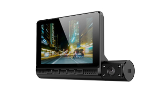 The new hidden car recorder rotatable lens 4 inch touch three recorders touching button HD night vision 1080P dash cam