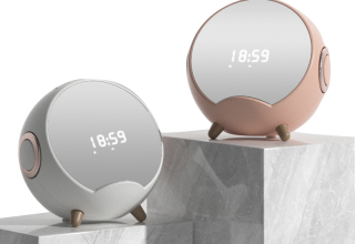 Planet spherical speaker bluetooth alarm clock phone holder 10W wireless charger high capacity 4000mAh AI bluetooth speaker