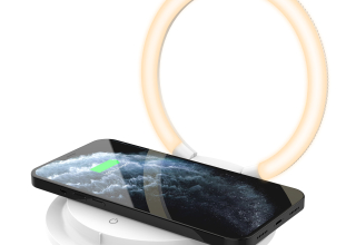 15W wireless charging 3 gears creative LED small table light portable phone holder folding beside lamp fancy night light