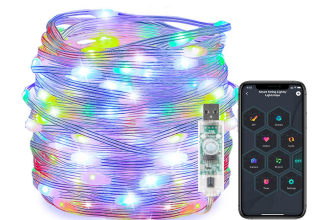 Bluetooth Control Light smart string lights RGB adjustable Timer function USB Garden Landscape Holiday Party Christmas Light