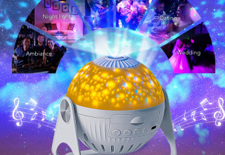 Fantastic Atmosphere Lamp USB 360 Rotation star moon Night Light Star Projector Remote Control Adjustable Night Light
