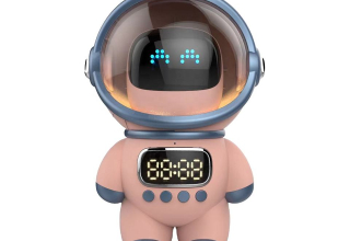 Astronaut speaker bluetooth 5.1 alarm clock night light biult-in high capacity battery 1800mAh smart AI bluetooth speaker