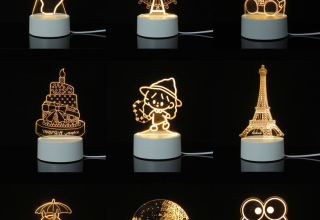 Creative Custom logo  LED small night light 3D cartoon USB bedside desk lamp table lamp Holiday gift Kid's Room Night Light