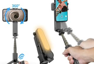 Portable Fill Lighting 360 Rotation Wireless Tripod Selfie Stick Wireless Bluetooth Tripod Flexible Selfie Stick for Smartphone