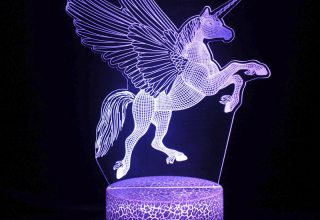 3D Unicorns Night Light  Acrylic Custom Photo Creative Lamparas Children Room Table Desk Base USB LED