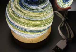 Planet bedroom glass moon lamp LED night Light IP65 Waterproof Crack Glass Decoration Holiday luminous girl mood Lighting