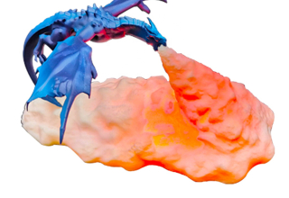 Ornaments home decor Fire-breathing Dragon lamp Atmosphere 3D charge led Night light Desktop bedroom rechargeable Night Light